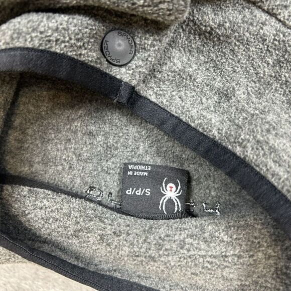 Spyder Jacket Men Gait Half Zip Sweater Gray Small Pullover Fleece Sweatshirt - Picture 6 of 9